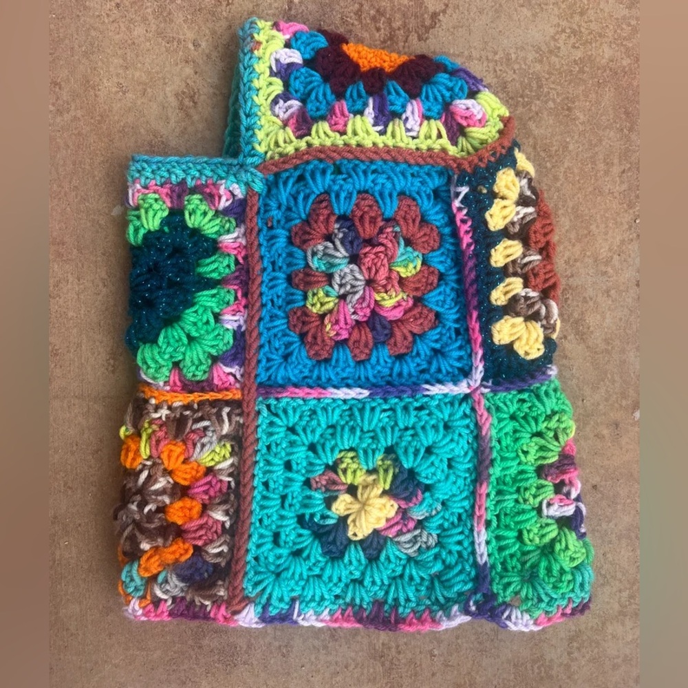 Loudest Love granny square Balaclava